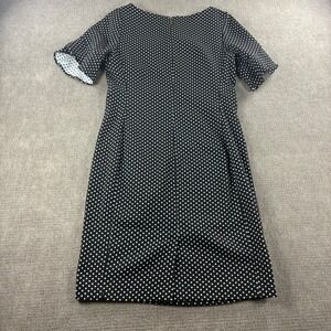 Karl Lagerfeld Paris Womens Black Polka Dot Flutter‎ Sleeve Sheath Dress Size 6